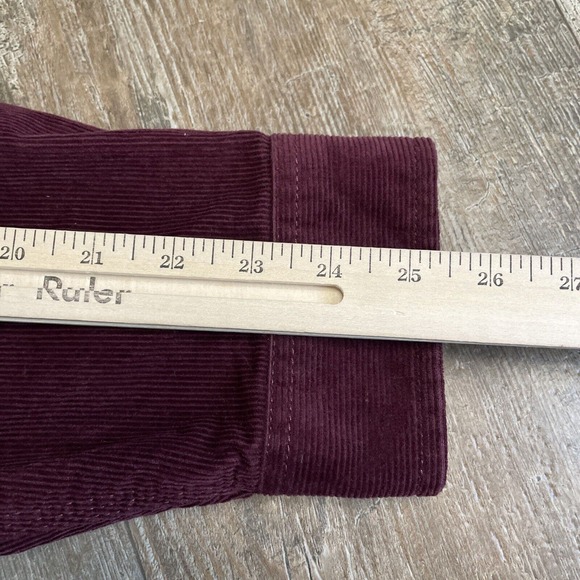 L.L. Bean Traditional Fit Corduroy Button Up Shirt Jacket Men's XL Tall Maroon - Picture 3 of 5